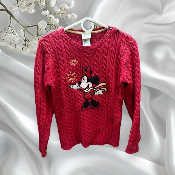 Disney Sweaters - Disney Store Minnie Mouse cable knit Sweater XS